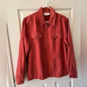 Alfred Dunner Russet Size 10 Long Sleeve Zip Front Light Weight Jacket
